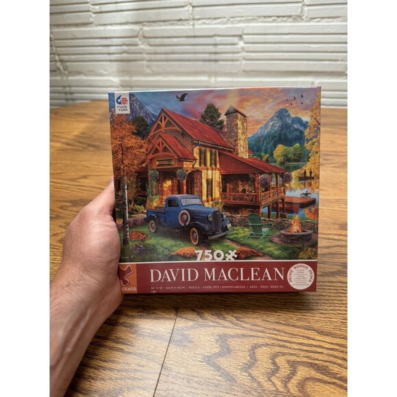 Ceaco David Maclean The Getaway lakeside cabin & truck 750 piece jigsaw puzzle‎ - Picture 1 of 9